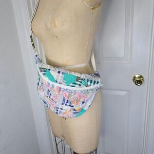 Vintage quilt recycled into a bum bag crossbody adjustable strap